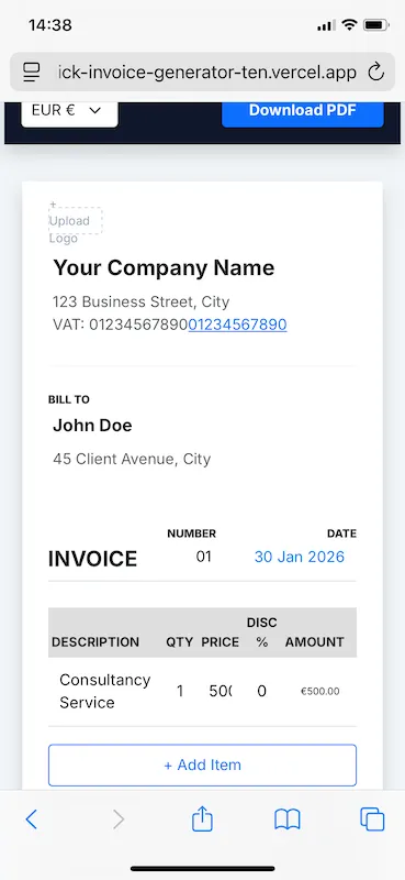 Invoice generator