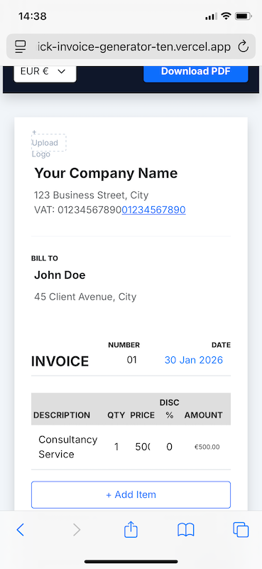 Invoice generator